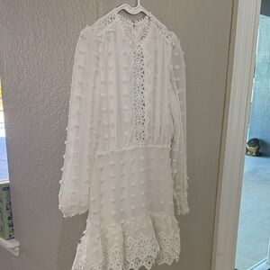 Just Me Ivory Lace Dress